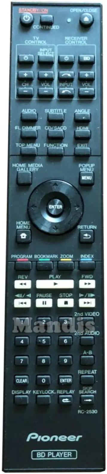 Mandis RC2530 Replacement Remote Control
