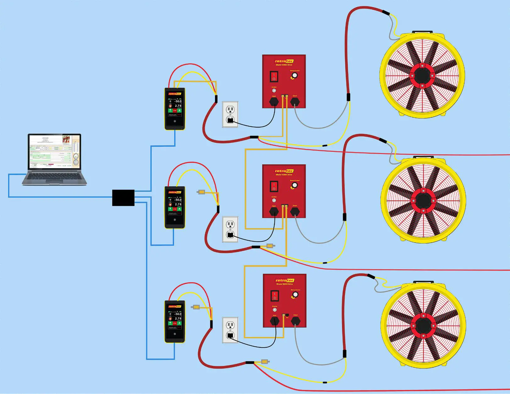 Retrotec-300-Series-Blower-Door-Multiple-Fan-Operation-23