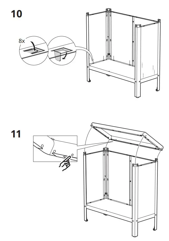 IKEA KOLBJORN Cabinet Instruction Manual - How to use 10,11