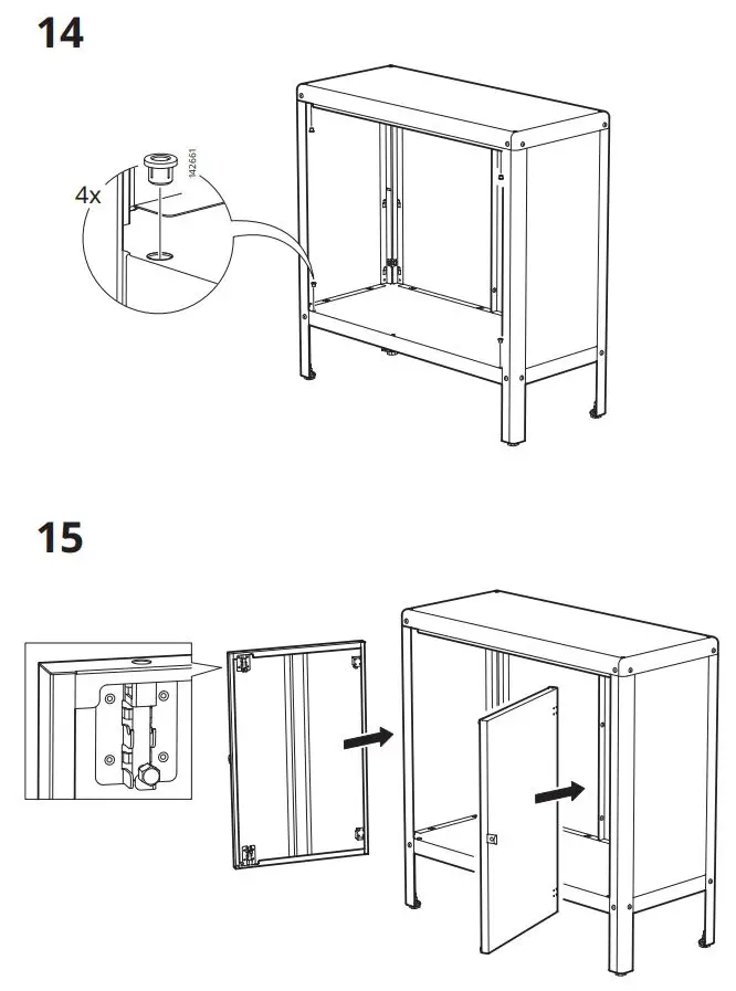 IKEA KOLBJORN Cabinet Instruction Manual - How to use 14,15