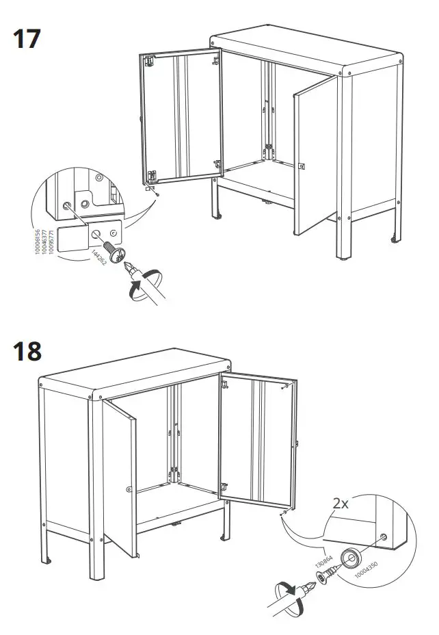 IKEA KOLBJORN Cabinet Instruction Manual - How to use 17,18