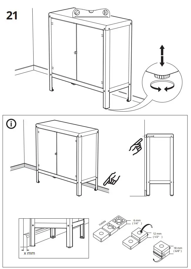 IKEA KOLBJORN Cabinet Instruction Manual - How to use 21