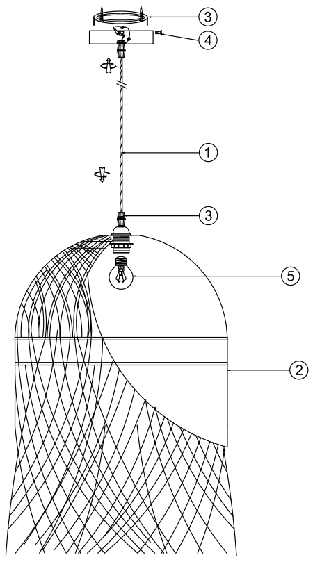 ELE Light and Decor GL0027D40 Light - Description