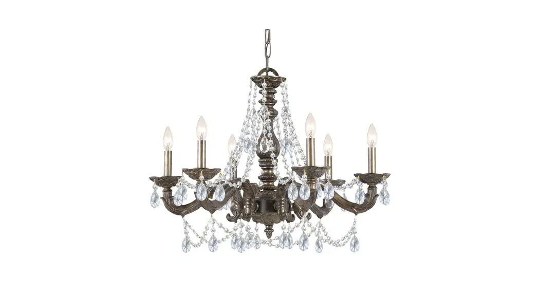 Crystorama 5026-vb-cl-mwp Six Light Chandelier Paris Market Instruction Manual Crystorama 5026-vb-cl-mwp Six Light Chandelier Paris Market Instruction Manual