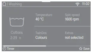 Miele WTR 860 Washer Dryer - Selecting a programme 2