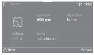 Miele WTR 860 Washer Dryer - Selecting a programme 3