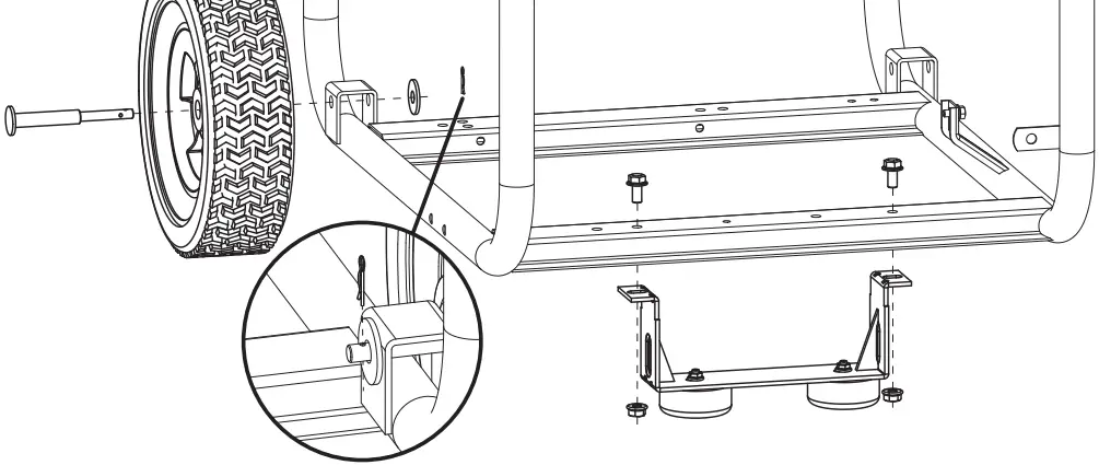 Install the wheel kit