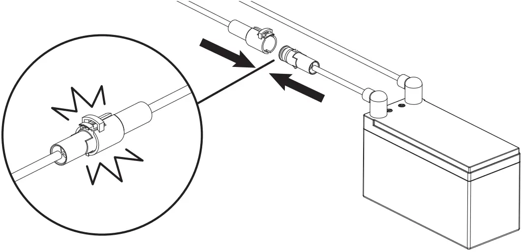 Battery cable connection