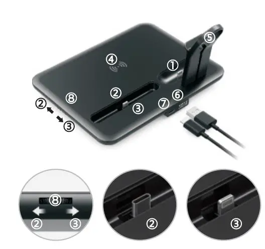 Newell N-YM-UD17 4 In 1 Inductive Charger Instruction Manual - Product Schematic Diagram