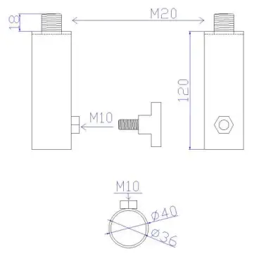 PRO DG SYSTEMS i 803 Passive Speaker - Threaded tube