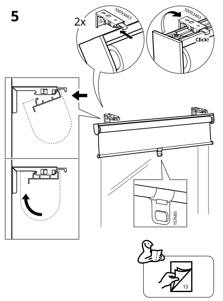 IKEA SKOGSKLÖVER Roller Blind White - Figure 5