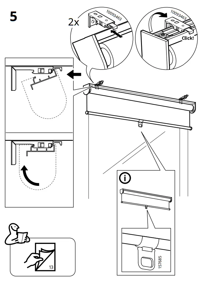 IKEA SKOGSKLÖVER Roller Blind White - Figure 8