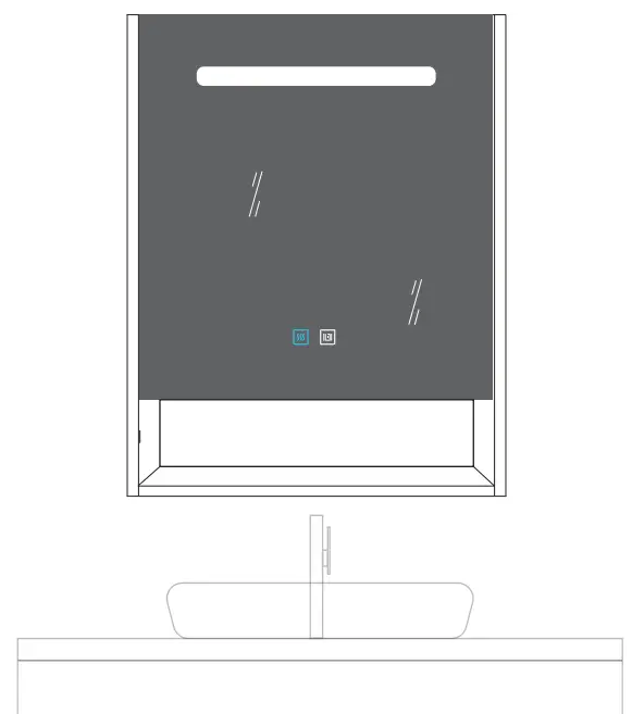 THE HOME DEPOT 21 Inch Rectangular Black Wood Surface Mount Medicine Cabinet -