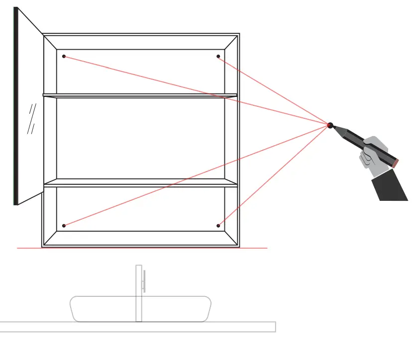 THE HOME DEPOT 21 Inch Rectangular Black Wood Surface Mount Medicine Cabinet - Fig2