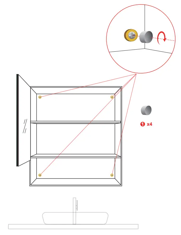 THE HOME DEPOT 21 Inch Rectangular Black Wood Surface Mount Medicine Cabinet - Fig5
