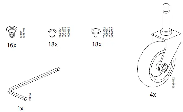 IKEA 203.997.77 NISSAFORS Trolley Black fig-2
