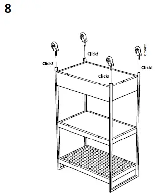 IKEA 203.997.77 NISSAFORS Trolley Black fig-8