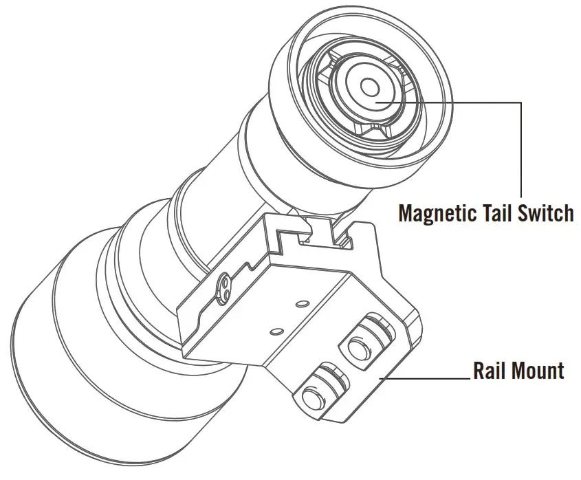 OLIGHT M-Lok Rail Mount Javelot Tac - Magnetic Tail Switch