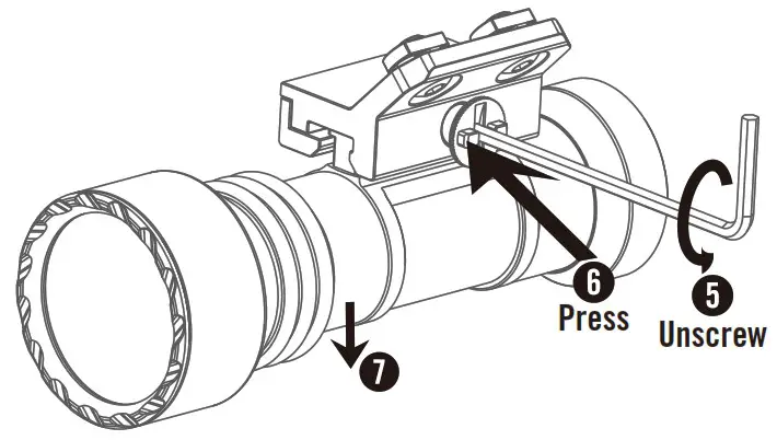 OLIGHT M-Lok Rail Mount Javelot Tac - lever