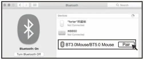 Shenzhen Dwason Technology Co Ltd KB220 Wireless Backlit Keyboard and Mouse - Bluetooth Connection Mode of the Mouse 11