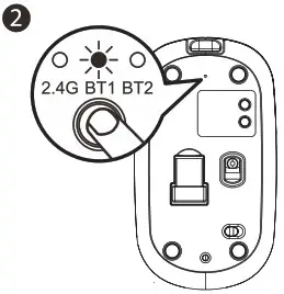 Shenzhen Dwason Technology Co Ltd KB220 Wireless Backlit Keyboard and Mouse - Bluetooth Connection Mode of the Mouse 2