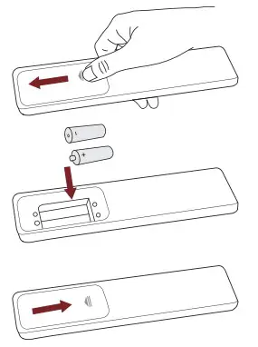Installing Batteries in the Remote Control