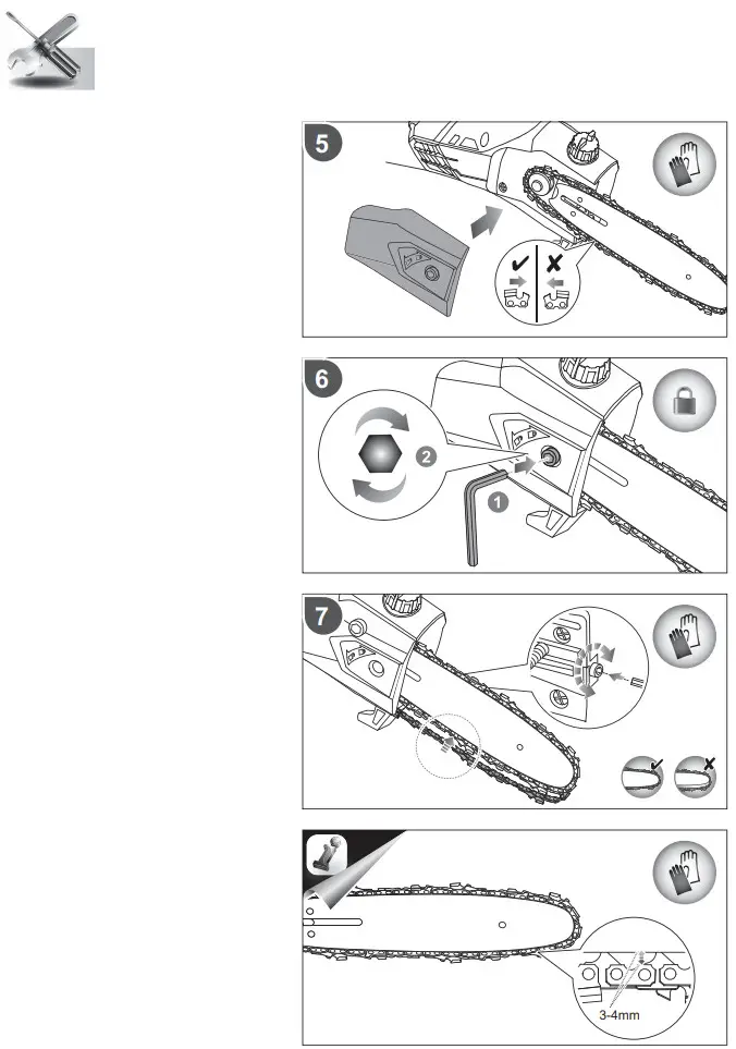 RYOBI OPP1820 18V ONE+ 3m Cordless Pole Saw - Parts 10