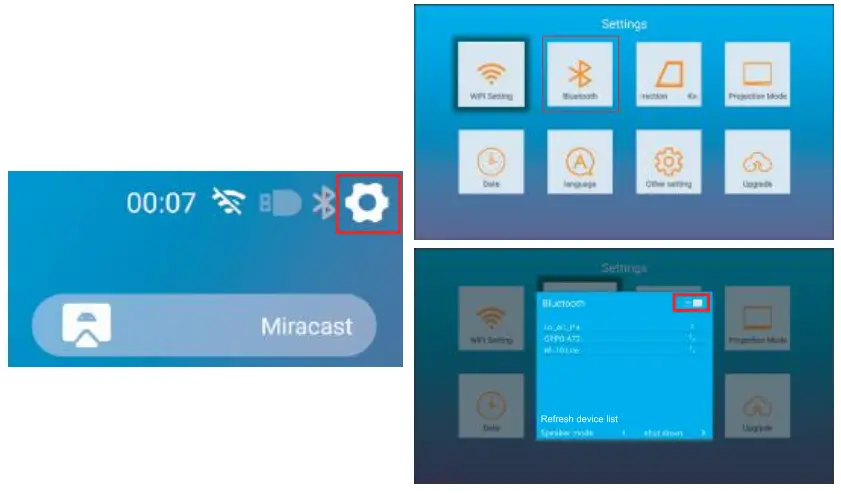 Yaber U10 Native 1080P Entertainment LCD Projector - Belutooth Setting