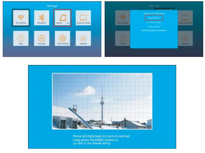 Yaber U10 Native 1080P Entertainment LCD Projector - Digital zoom