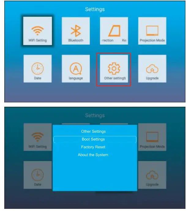 Yaber U10 Native 1080P Entertainment LCD Projector - other setting