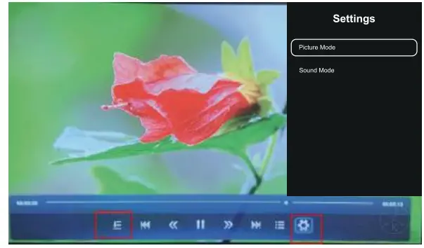 Yaber U10 Native 1080P Entertainment LCD Projector - play interface