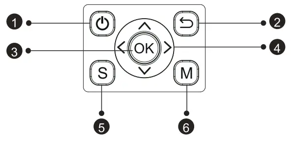 Yaber U10 Native 1080P Entertainment LCD Projector - power batton