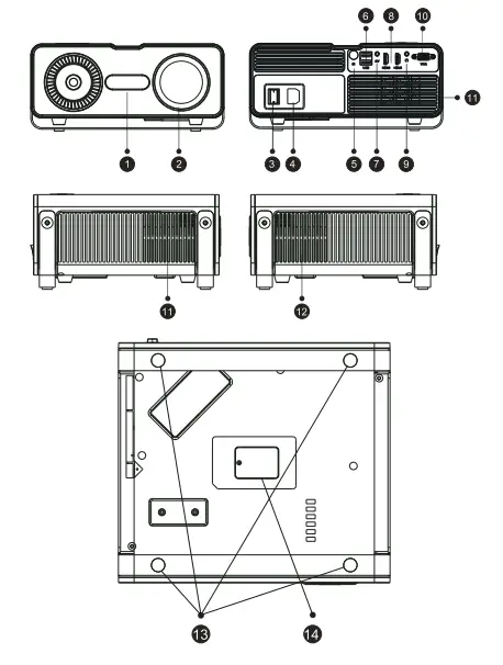 Yaber U10 Native 1080P Entertainment LCD Projector