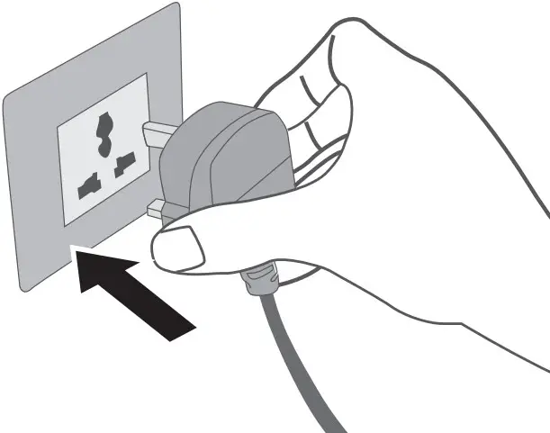 Connect the power plug