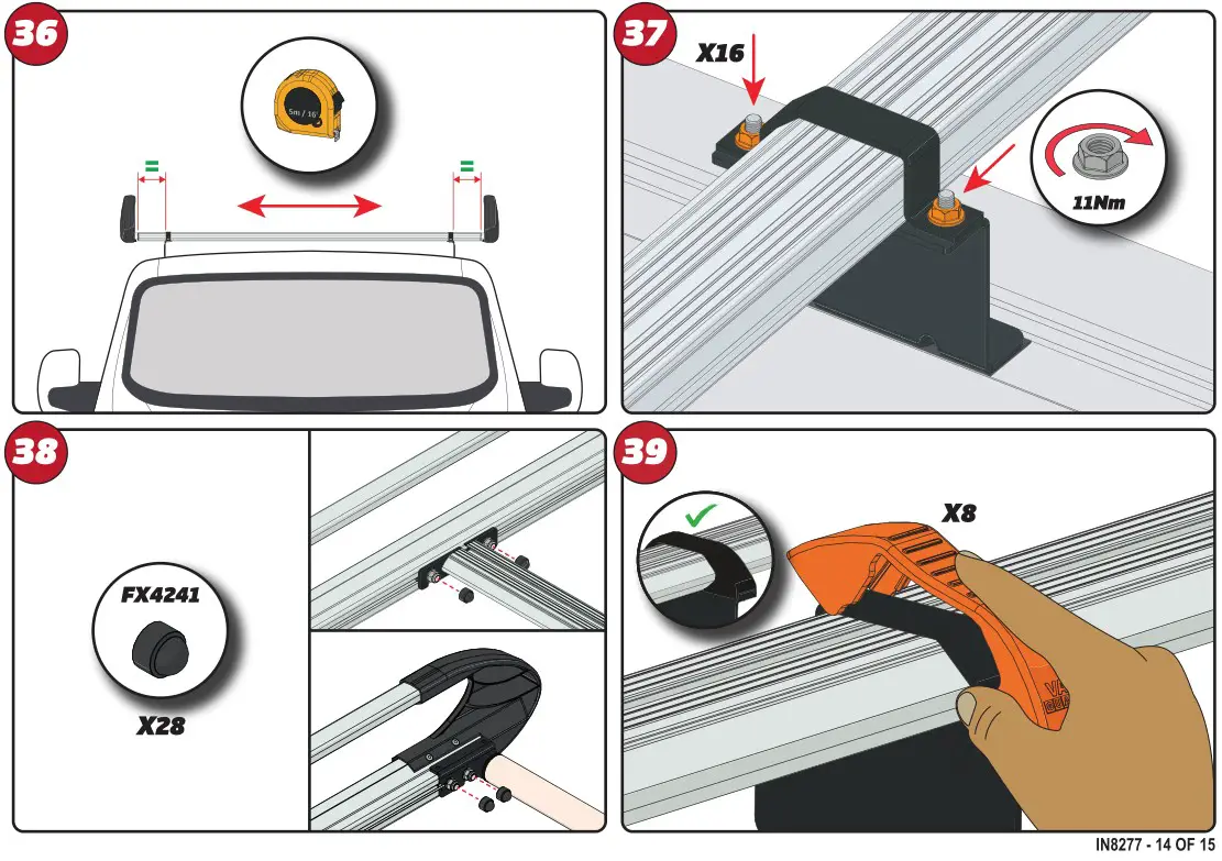 VAN GUARD IN827 ULTI Rack plus - Installation