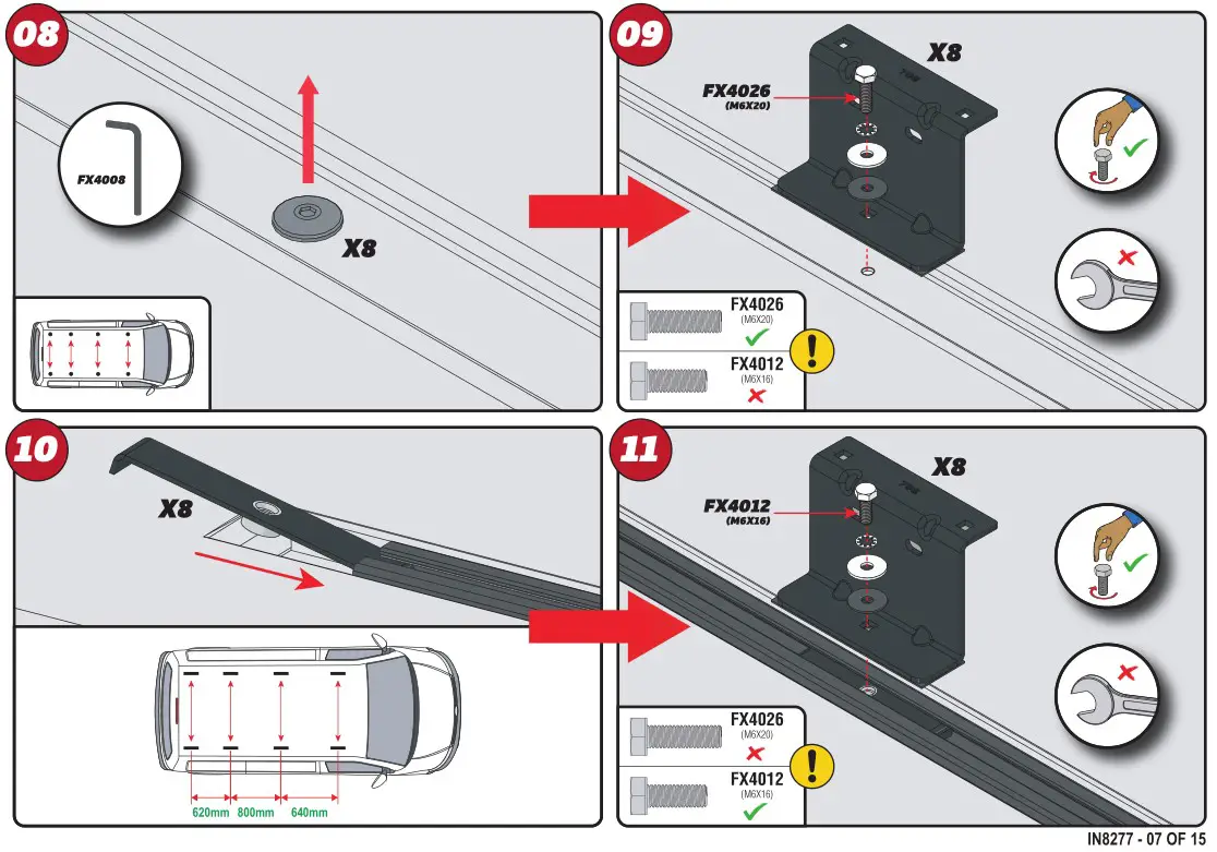 VAN GUARD IN827 ULTI Rack plus - Installation