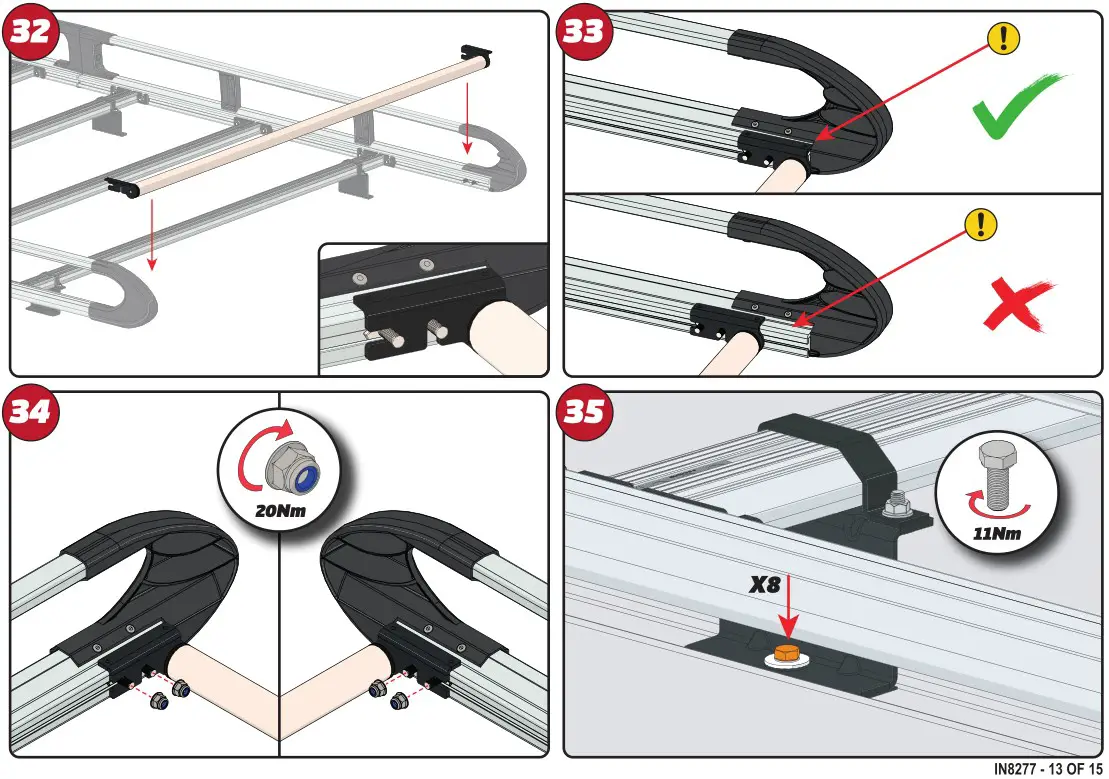 VAN GUARD IN827 ULTI Rack plus - Installation