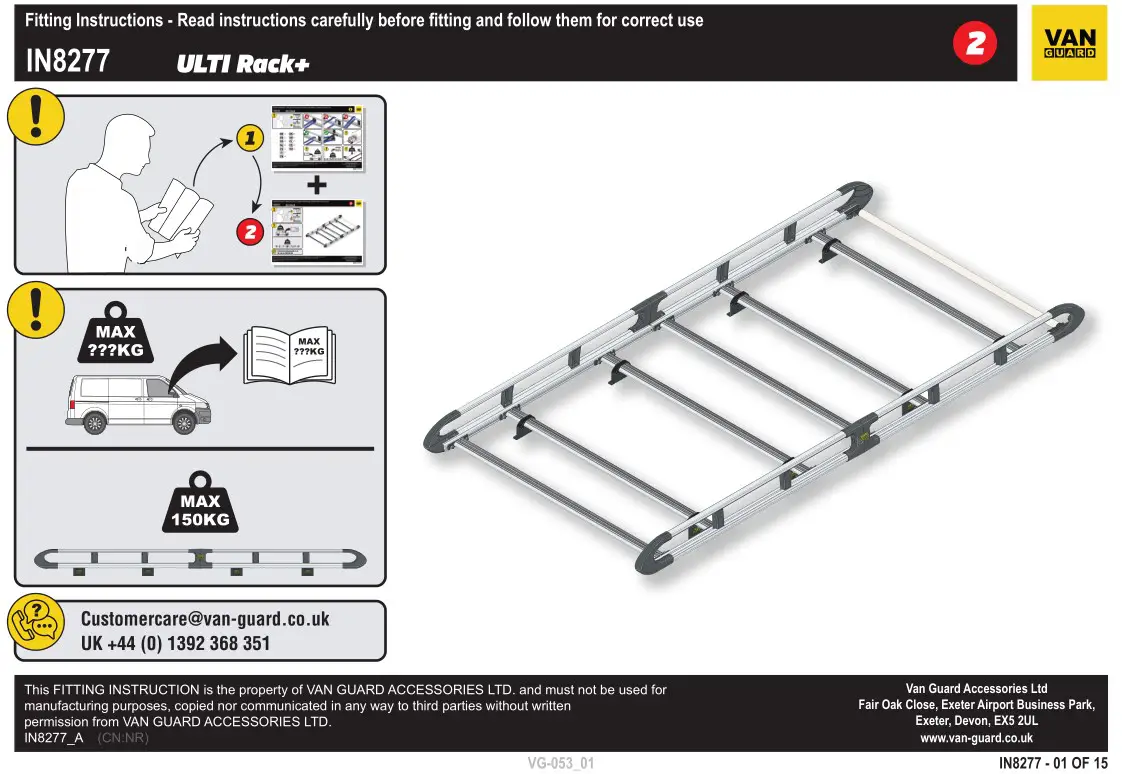 VAN GUARD IN827 ULTI Rack plus Instruction Manual