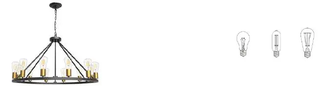 Tidoin-900011-12-Light-Bronze-Iron-Ceiling-Lamp-Chandelier-Pendant-FIG-1