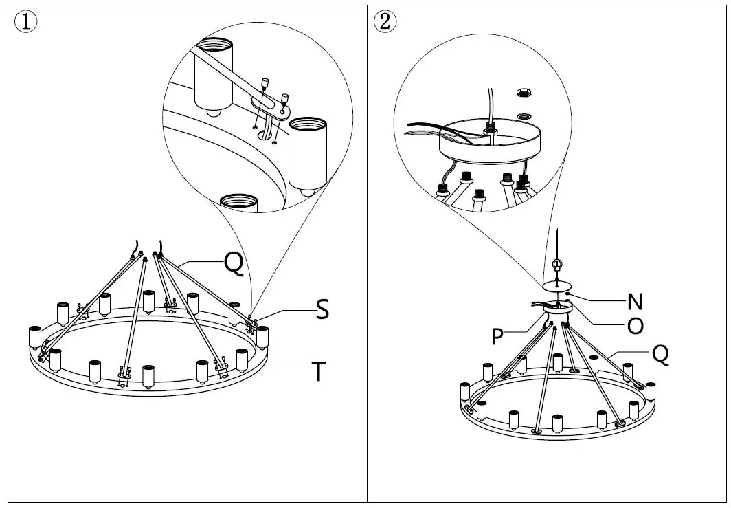 Tidoin-900011-12-Light-Bronze-Iron-Ceiling-Lamp-Chandelier-Pendant-FIG-4