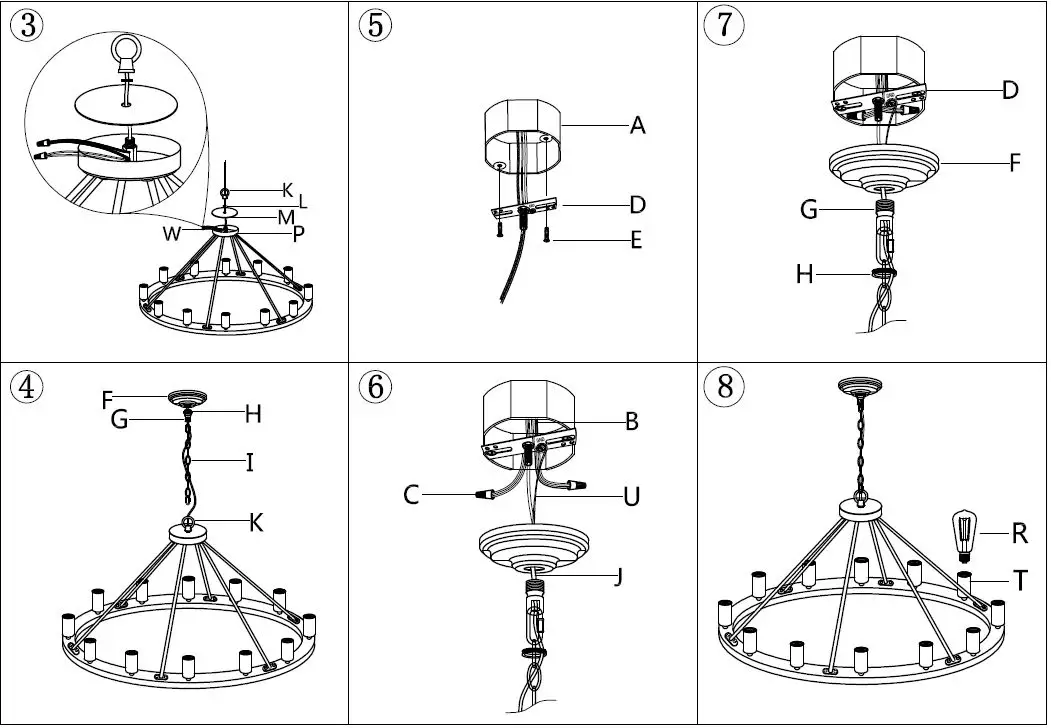Tidoin-900011-12-Light-Bronze-Iron-Ceiling-Lamp-Chandelier-Pendant-FIG-5