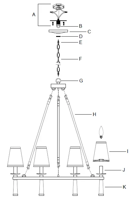 CRYSTORAMA 8867-PN Baxter Eight Light Chandelier fig-2