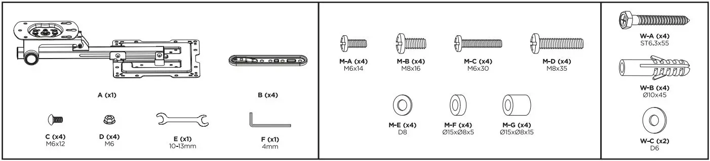 TooQ-LPCE1123TSLI-B-23-Inch-Ceiling-Mount-for-Screen-fig- 11
