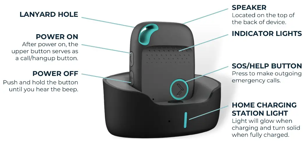 Latitude Mobile Alert Mobile Alert Device with Auto Fall Detection - DEVICE OVERVIEW