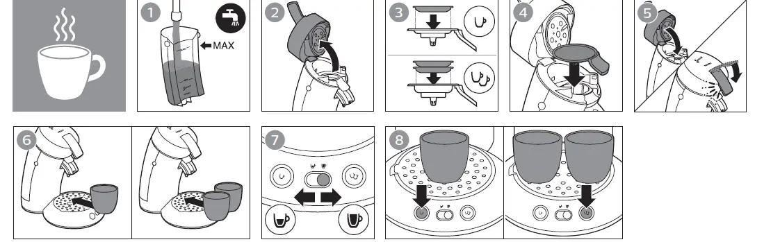 PHILIPS CSA210-60 Senseo Original Plus 2