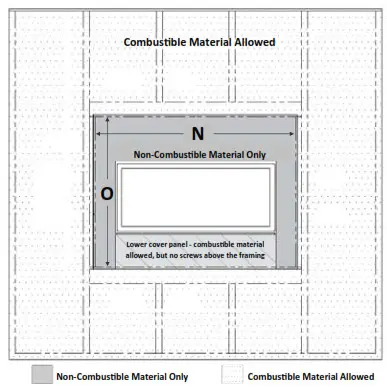 KOZY HEAT Slayton 42S Direct Vent Fireplace - FRAMING STUDS MUST 6