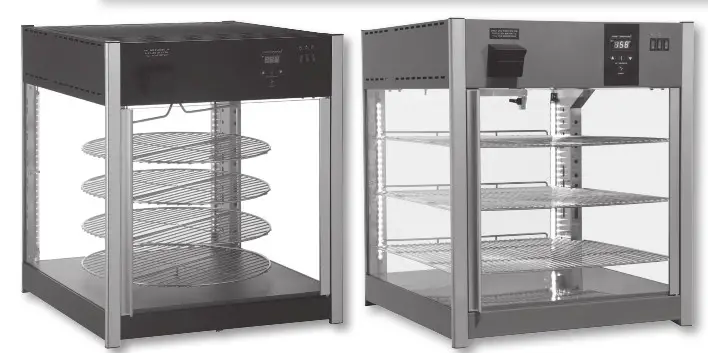 winco EDM 1K Wide Countertop Heated Display Merchandiser - powers