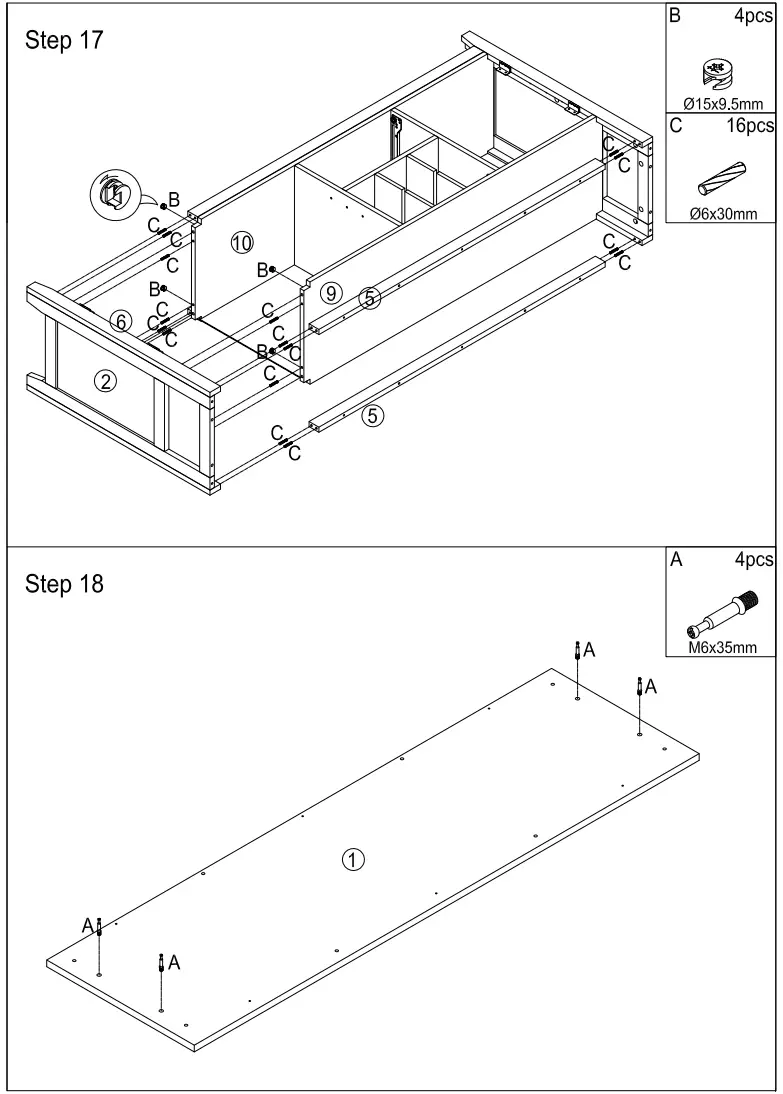 ModernLuxe WF297880 51 2 Inch Multifunctional Large storage capacity Cabinet Morden Console Table - Figer11