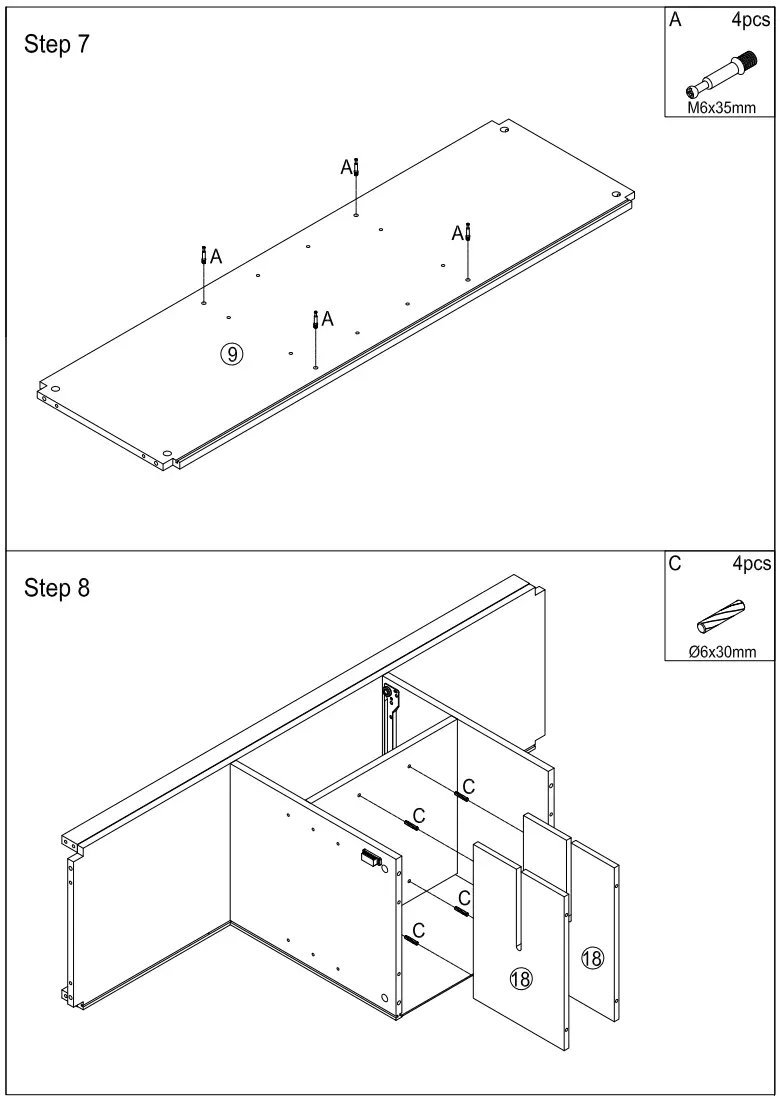 ModernLuxe WF297880 51 2 Inch Multifunctional Large storage capacity Cabinet Morden Console Table - Figer6