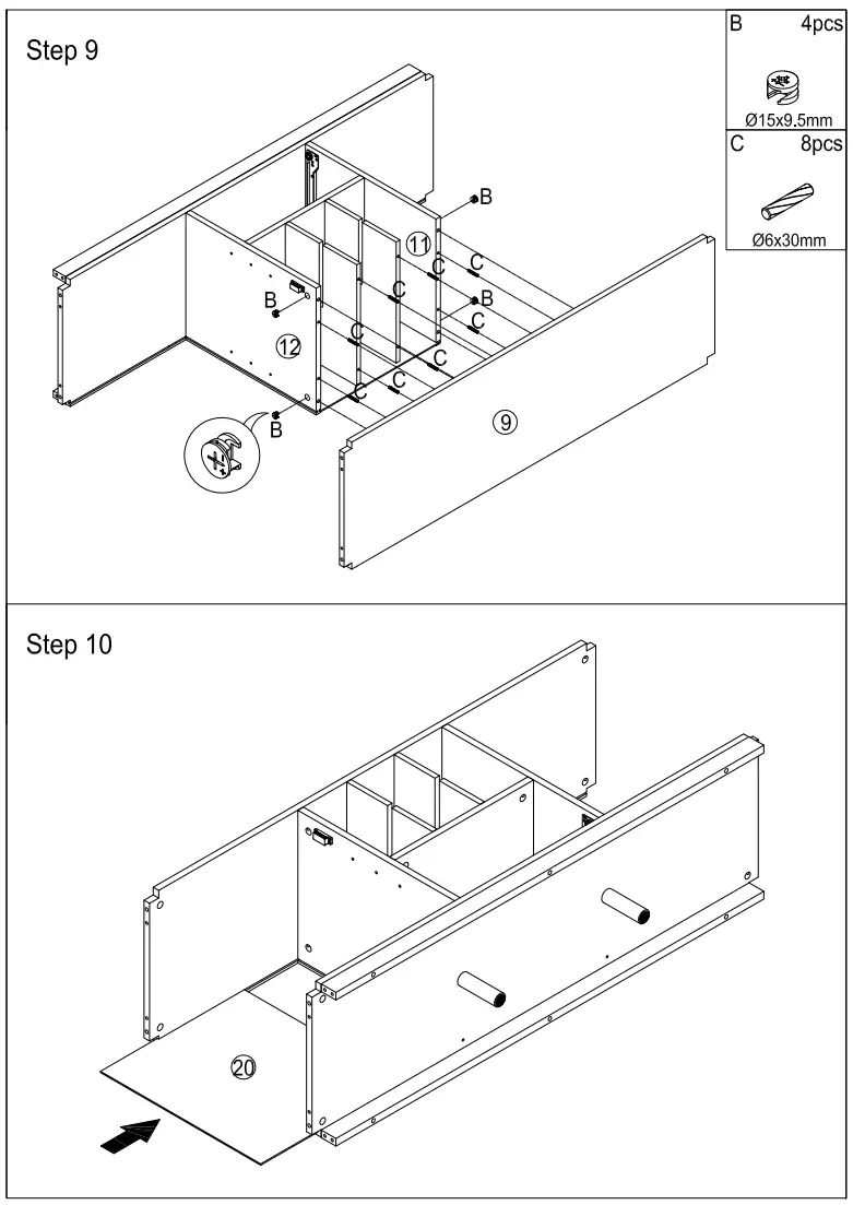 ModernLuxe WF297880 51 2 Inch Multifunctional Large storage capacity Cabinet Morden Console Table - Figer7